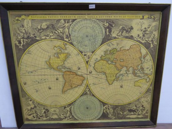 Lote 20 - Lote 20 -Cuadro mapa mundi