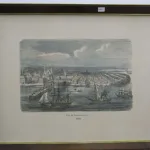 Lote 22 - Lote 22 - Cuadro marco de madera motivo bahia de Buenos Aires