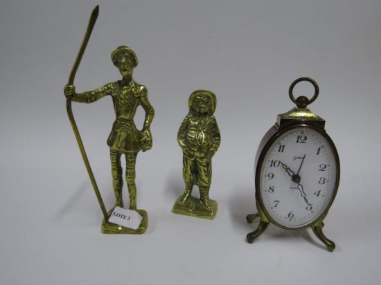 Lote 3 - Lote 3 - Adornos en bronce y reloj de mesa