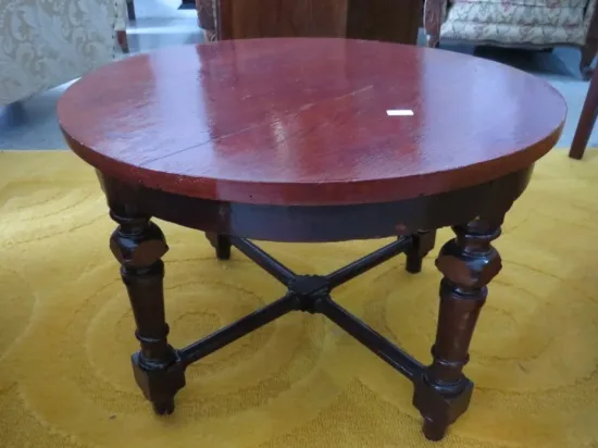 Lote 6 - Lote 6 - mesa ratona circular de madera