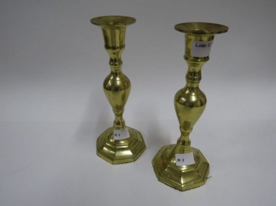 Lote: 2 - Lote: 2 - 2 candelabros en bronce