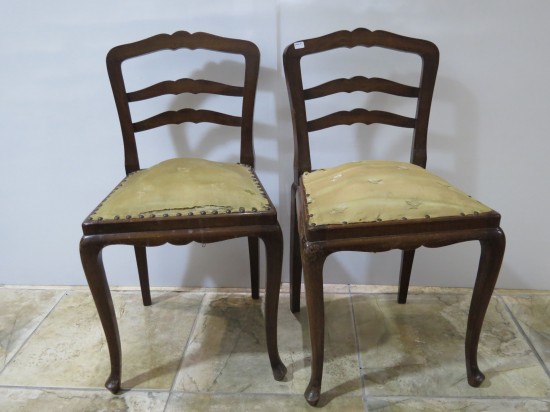 Lote: 15 - Lote: 15 - 2 sillas francesas tapizadas