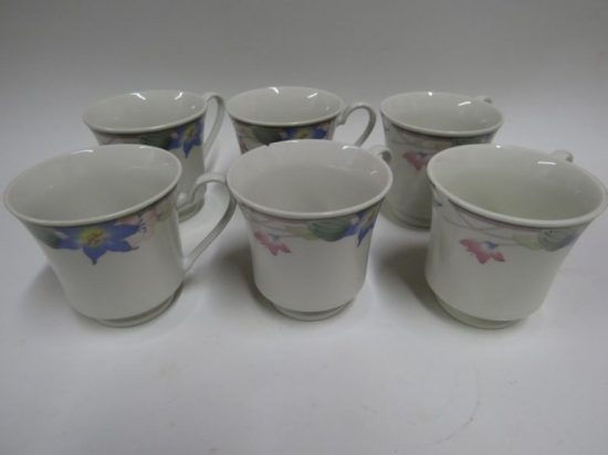 Lote: 122 - Lote: 122 - 6 tazas de te de loza china