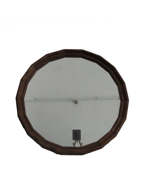 Lote: 45 - Lote: 45 - Espejo circular con marco de madera