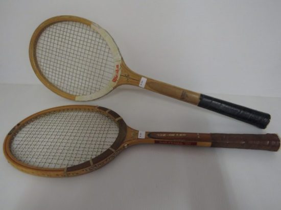 Lote: 43 - Lote: 43 - Par de raquetas de madera antiguas