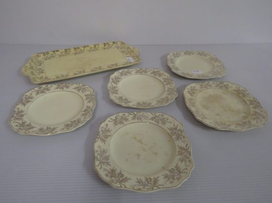 Lote: 114 - Lote: 114 - Juego de postre de loza Inglesa