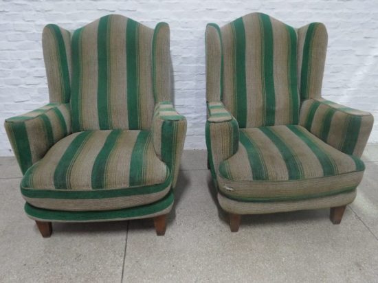 Lote: 79 - Lote: 79 - Par de bergere tapizados
