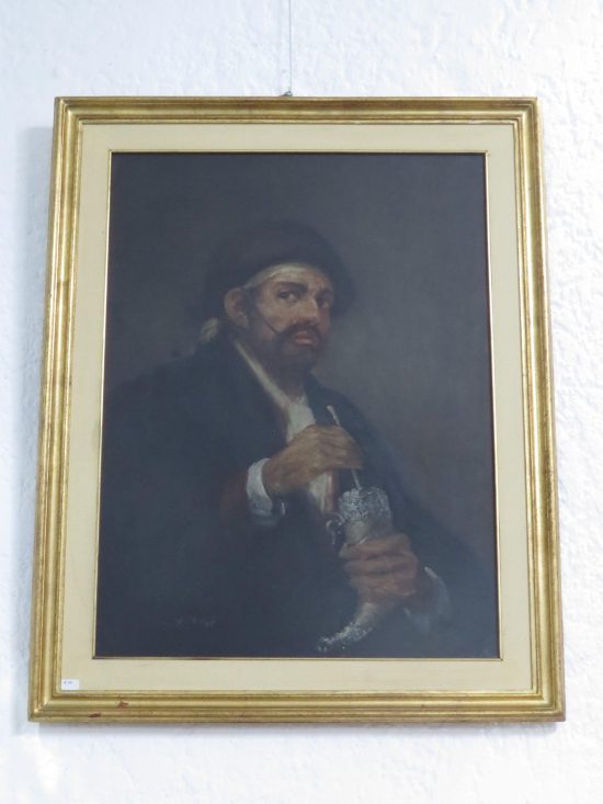 Lote: 121 - Lote: 121 - Cuadro con marco dorado firmado C. Neku