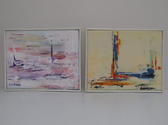Lote: 58 - Lote: 58 - Serie de 2 pinturas sobre tela 
