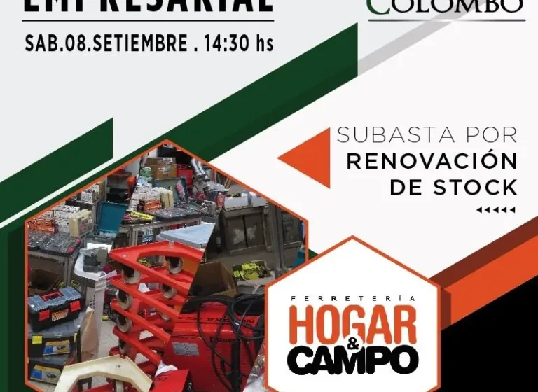 Subasta Empresarial 8 de Setiembre 2018