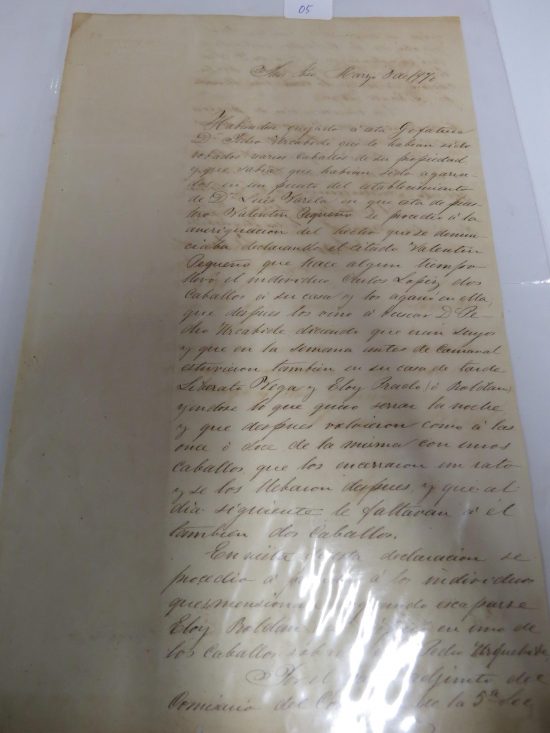 Lote: 64 - Lote: 64 - Documento parte del año 1870