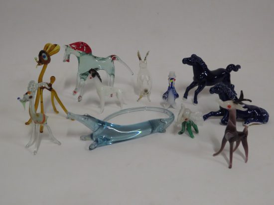 Lote: 11 - Lote: 11 - Lote de 9 miniaturas en vidrio murano