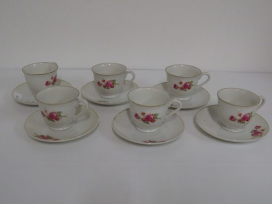 Lote: 108 - Lote: 108 - 6 tazas de cafe porcelana