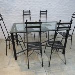 Lote: 108 - Lote: 108 - Juego de mesa de patio en hierro