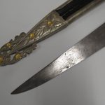 Lote: 74 - Lote: 74 - Cuchillo criollo plata y oro