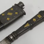 Lote: 75 - Lote: 75 - Cuchillo criollo plata y oro