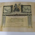 Lote: 84 - Lote: 84 - Antiguo diploma de honor