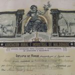 Lote: 84 - Lote: 84 - Antiguo diploma de honor