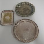 Lote: 10 - Lote: 10 - 3 bandejas de metal platinado selladas