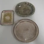Lote: 10 - Lote: 10 - 3 bandejas de metal platinado selladas
