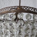 Lote: 36 - Lote: 36 - Lampara de 3 luces de colgar con caireles