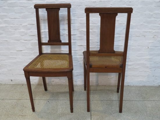 Lote: 172 - Lote: 172 - Par de sillas de roble