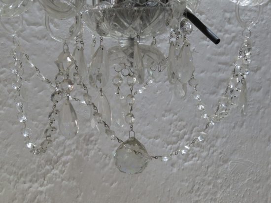 Lote: 84 - Lote: 84 - Araña de 4 brazos de cristal