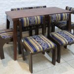Lote: 144 - Lote: 144 - Mesa libro con 6 sillas