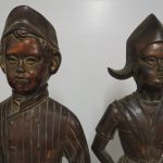 Lote: 97 - Lote: 97 - Par de estuferos en bronce