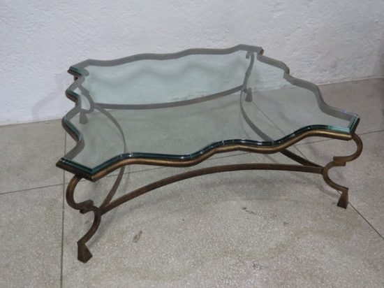 Lote: 44 - Lote: 44 - Mesa de sala de hierro forjado