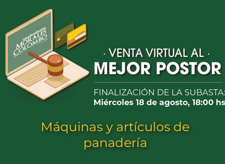 Venta virtual Agosto – Maq. de Panadería