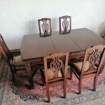 Lote: 91 - Lote: 91 - Juego de comedor 6 sillas en cedro