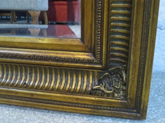 Lote: 78 - Lote: 78 - Espejo dorado a la hoja