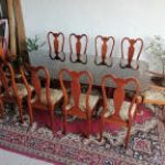 Lote: 140 - Lote: 140 - Juego de comedor Reina Ana