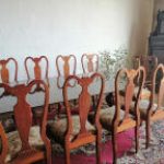 Lote: 140 - Lote: 140 - Juego de comedor Reina Ana