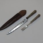 Lote: 136 - Lote: 136 - Cuchillo criollo y tenedor