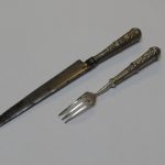 Lote: 136 - Lote: 136 - Cuchillo criollo y tenedor