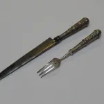 Lote: 136 - Lote: 136 - Cuchillo criollo y tenedor
