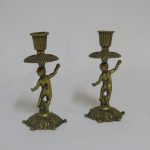 Lote: 1 - Lote: 1 - Candelabros bronce