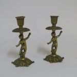 Lote: 1 - Lote: 1 - Candelabros bronce