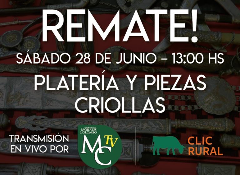 Próximo remate Sábado 28 de Junio