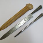 Lote: 184 - Lote: 184 - Cuchillo criollo y chaira