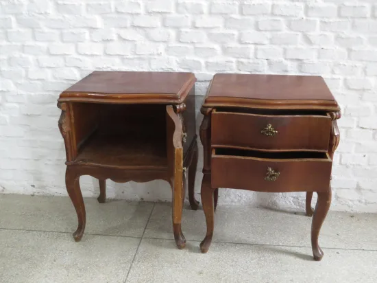 Lote: 58 - Lote: 58 - Cama y mesas de luz frances