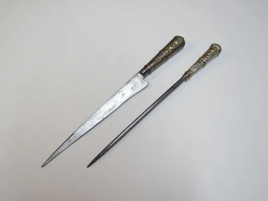 Lote: 132 - Lote: 132 - Cuchillo criollo y chaira